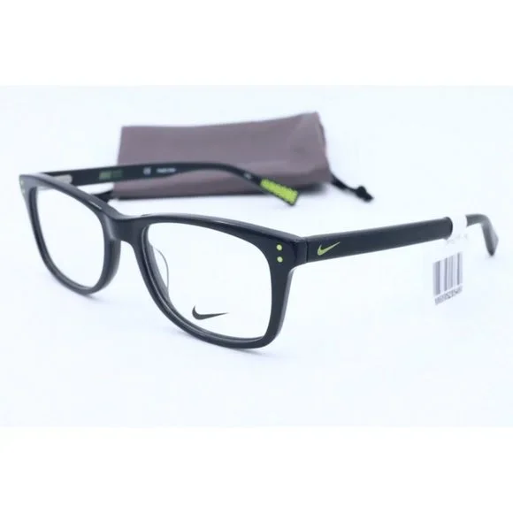 New NIKE NK 5538 010 (2101) Square Black Eyeglasses Demo lens 49mm - Picture 1 of 5